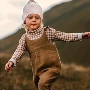 The top tie linen overalls NWT